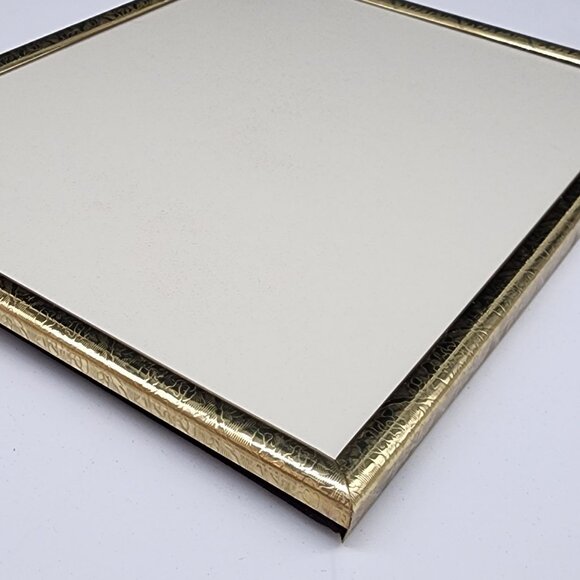 Elegant Gold Tone Metal Picture Frame With Black Velvet Back Easel Style 8x10 #2 - Picture 9 of 10